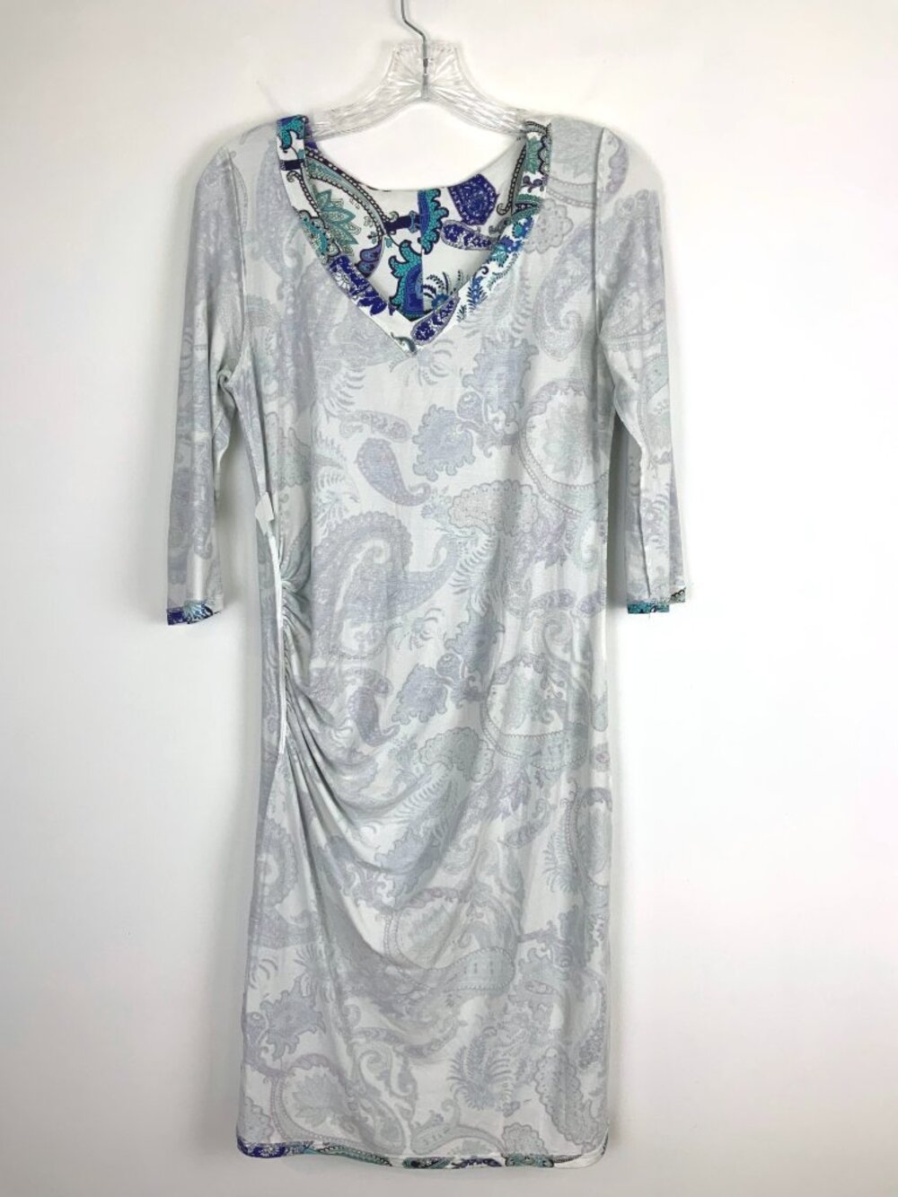 Kuny Barcelona Spanish Resort Wear Paisley Rushed Dress Sz 6 - Picture 12 of 16